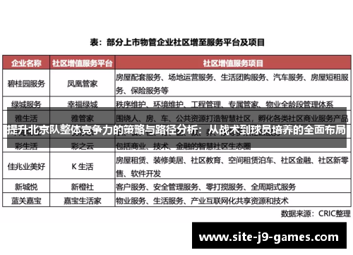 提升北京队整体竞争力的策略与路径分析:从战术到球员培养的全面布局 提升北京队整体竞争力的策略与路径分析:从战术到球员培养的全面布局