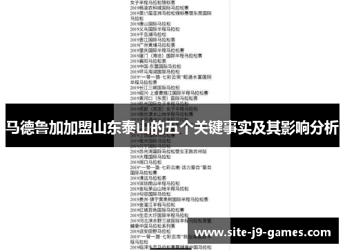 马德鲁加加盟山东泰山的五个关键事实及其影响分析 马德鲁加加盟山东泰山的五个关键事实及其影响分析