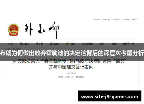 布朗为何做出放弃霍勒迪的决定这背后的深层次考量分析